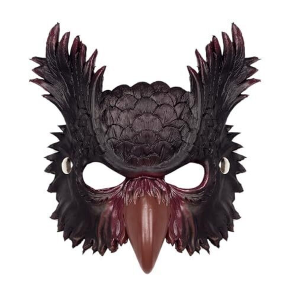 9825 Realistic Owl Mask Scary Animal Bird Mask Halloween Party for Adults